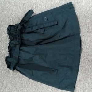 Urban Outfitters black paper bag waist miniskirt triangle pockets